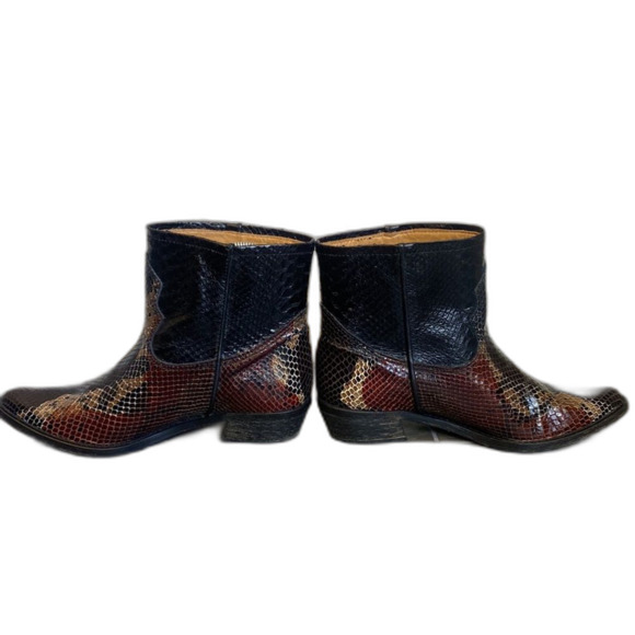 Zara Textured Snake Skin Pointed Toe Boots Fall/Winter Collection Size: EU 37 - Picture 4 of 10